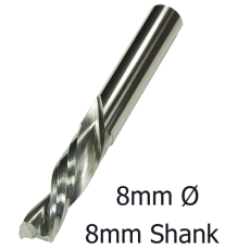 8mmØ Downcut Spiral x 42mm x 8mm- 2 Flute  